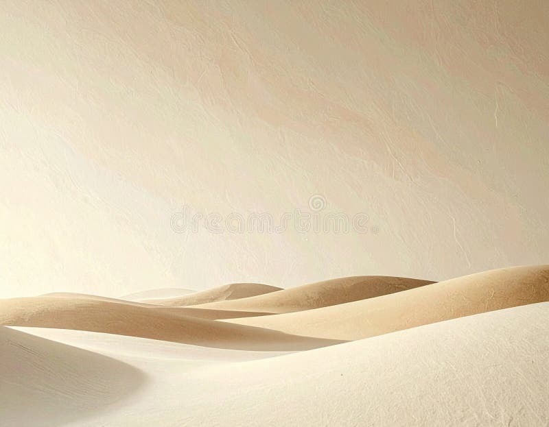 Abstract Pixelated Desert Landscape with Sand Dunes and Neutral Colors stock illustration
