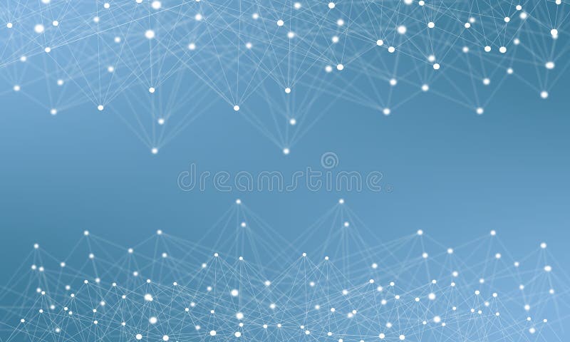 Abstract plexus background with connecting dots and lines. Wave flow. Plexus geometric effect Big data with compounds. Line, conne royalty free illustration