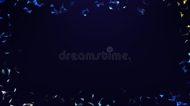 Abstract plexus background of multicolored lines of dots and triangles royalty free illustration