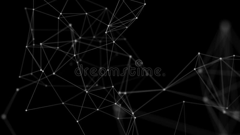 Abstract plexus connected dots lines Technologies loop. stock illustration