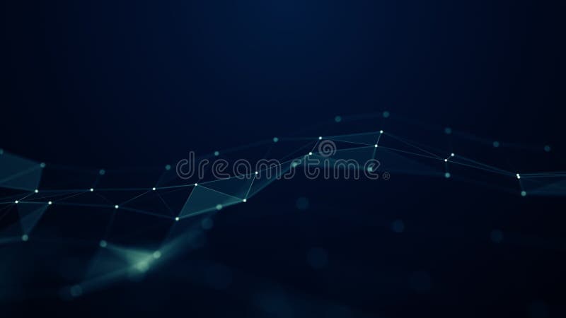 Abstract Plexus Digital Blue Color Wave Triangulation Shapes. Connection And Web Concept. vector illustration