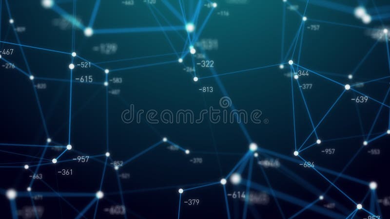 Abstract plexus geometry background connecting technology concept digital communication network moving line and dot royalty free illustration