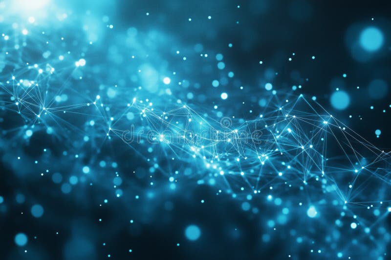 Abstract plexus network connecting lines and dots forming a futuristic technology background vector illustration