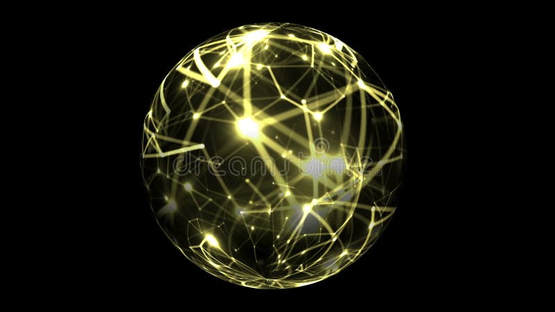 Abstract Plexus Technology Science spinning sphere vector illustration