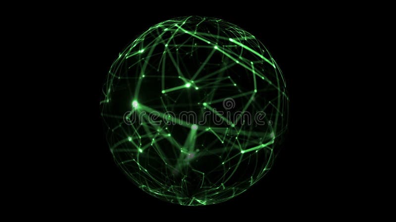 Abstract Plexus Technology Science spinning sphere royalty free illustration
