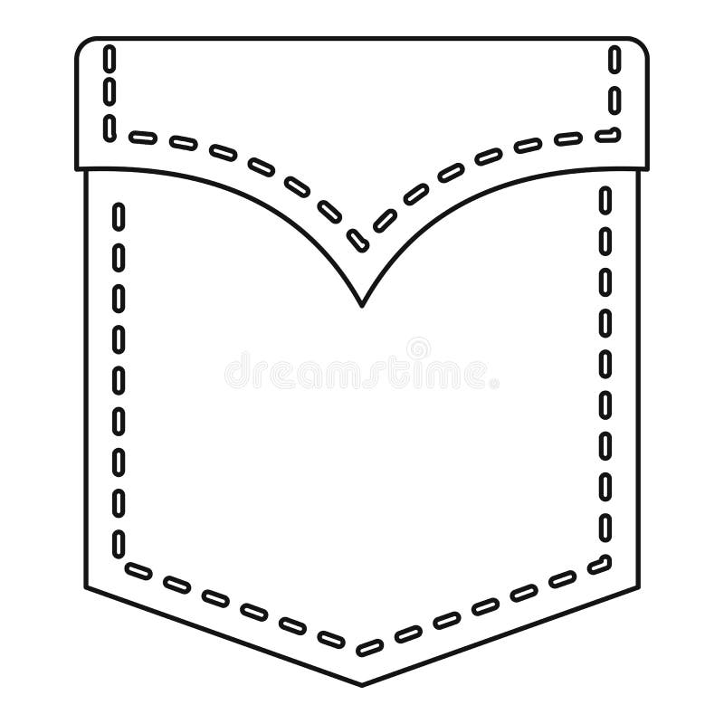 Download Abstract Pocket Icon, Outline Style Stock Vector ...