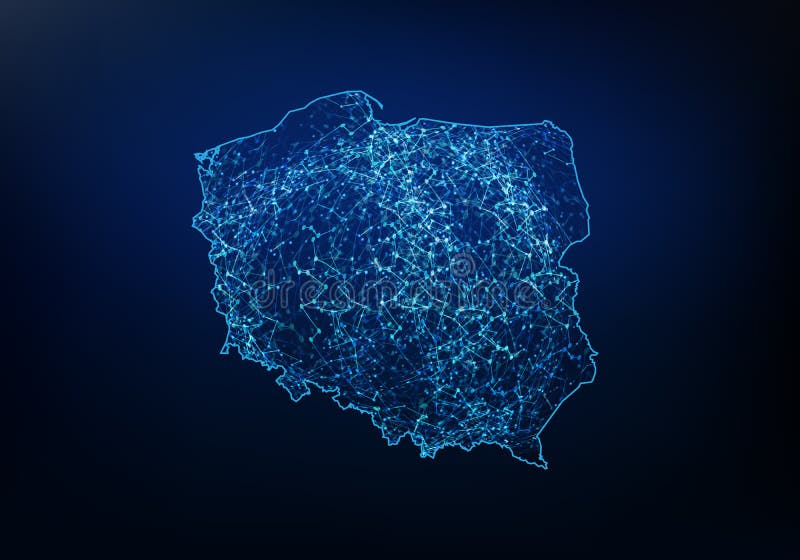 Abstract of poland map network, internet and global connection concept, Wire Frame 3D mesh polygonal network line, design sphere, vector illustration Abstract of poland map network, internet and global connection concept, Wire Frame 3D mesh polygonal network line, design sphere, vector illustration