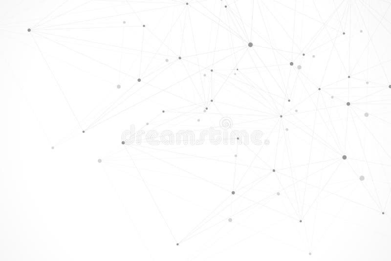 Abstract polygonal background with connected lines and dots. Minimalistic geometric pattern. Molecule structure and stock illustration Abstract polygonal background with connected lines and dots. Minimalistic geometric pattern. Molecule structure and stock illustration
