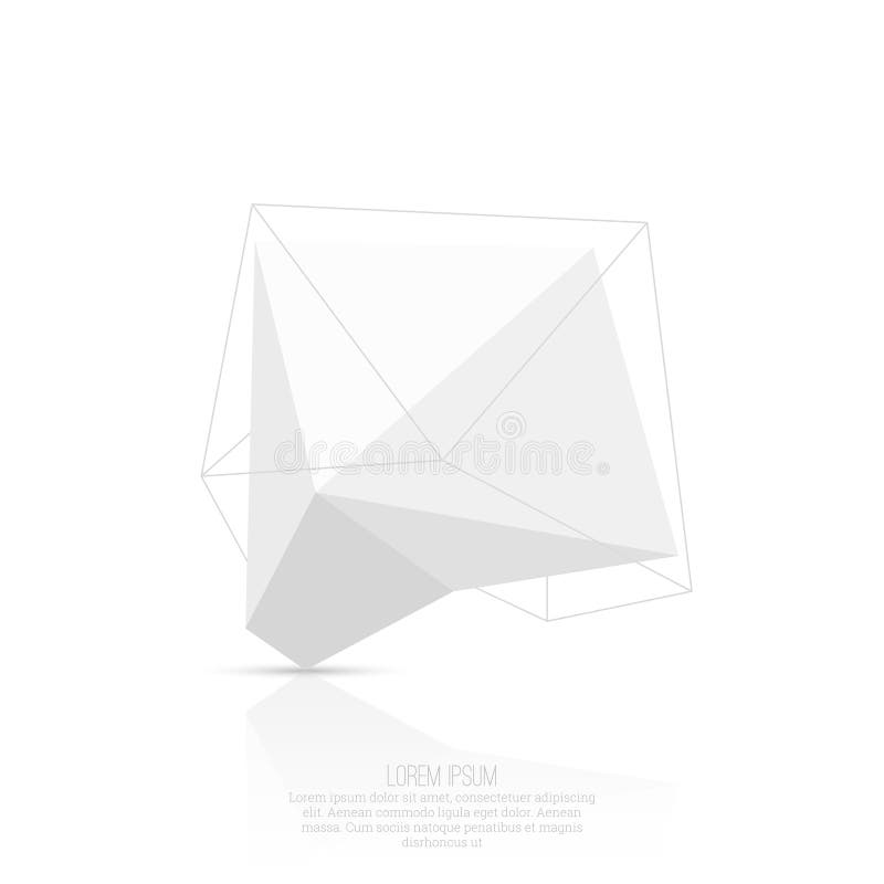 Abstract polygonal geometric shape vector illustration