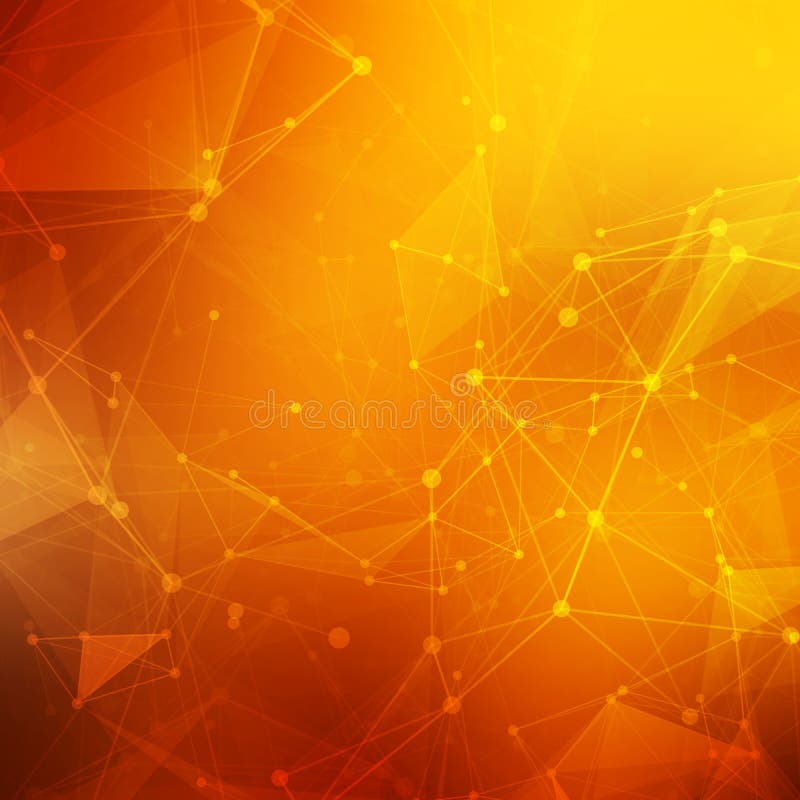 Abstract polygonal orange red low poly background stock illustration
