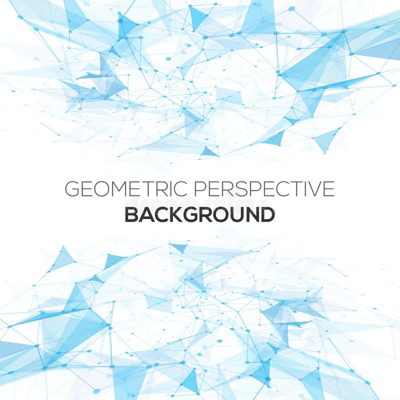 Abstract polygonal perspective low poly background vector illustration