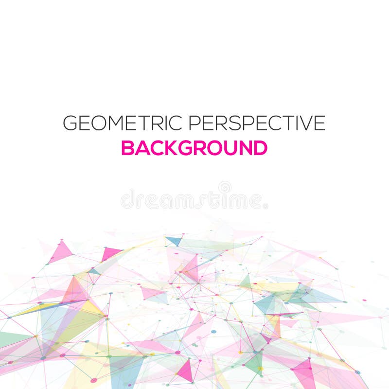 Abstract polygonal perspective low poly background royalty free illustration