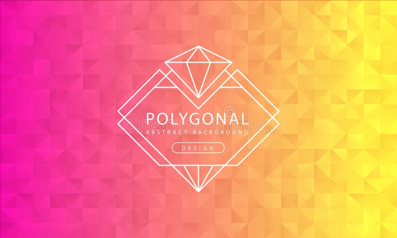 Abstract polygonal pink yellow background texture, pink yellow textured, banner polygon backgrounds, vector illustration