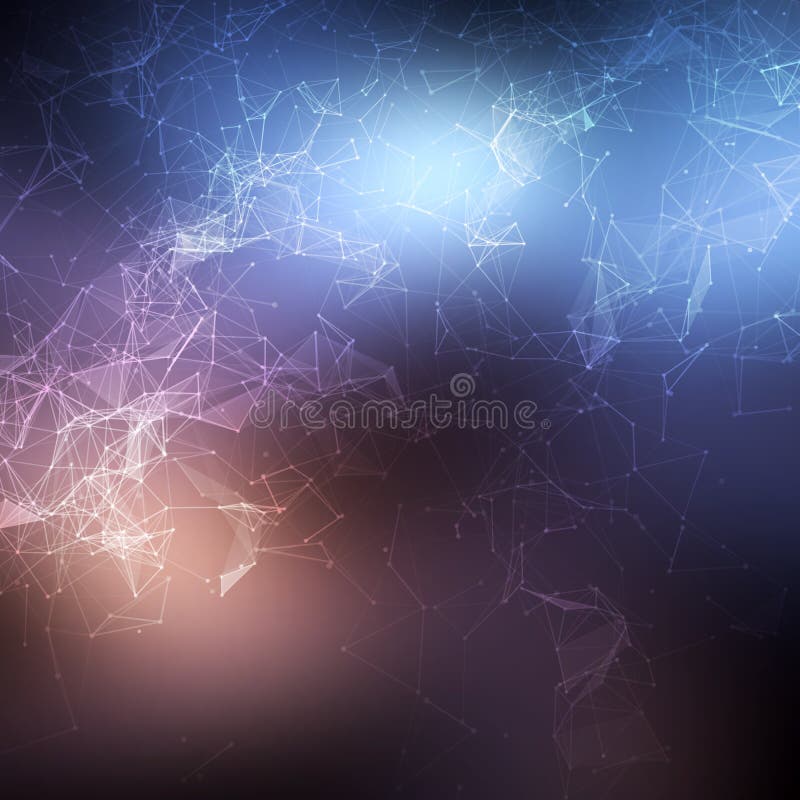 Abstract polygonal space low poly dark background vector illustration