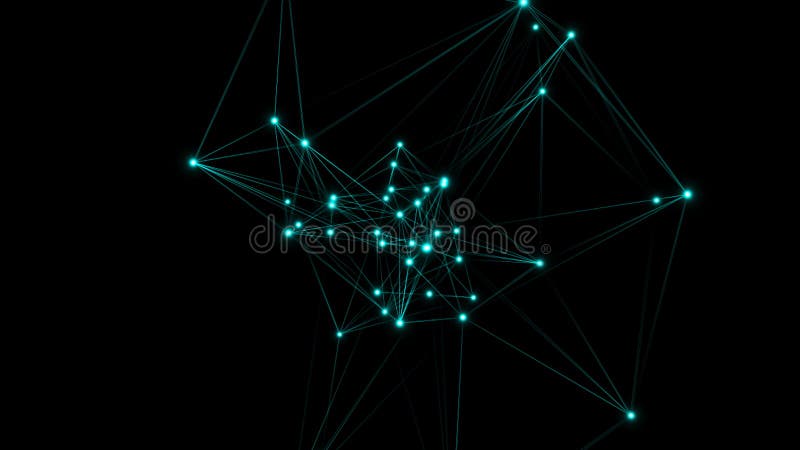 Abstract polygonal space with low poly in darkness. Background with connecting dots and lines. Connection structure. 3d royalty free illustration Abstract polygonal space with low poly in darkness. Background with connecting dots and lines. Connection structure. 3d royalty free illustration