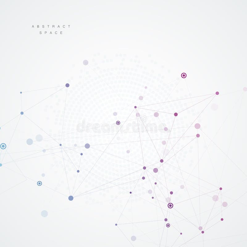 Abstract Polygonal Structure with Connecting Dots and Lines Stock ...