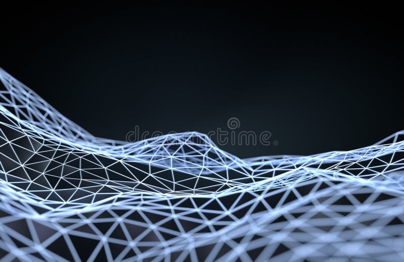 Abstract polygonal surface vector illustration