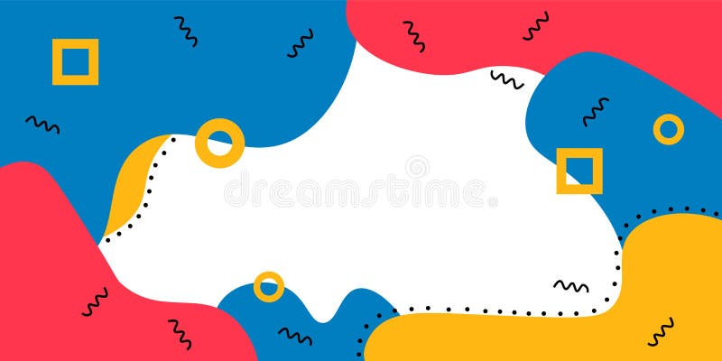Abstract Pop Art Color Paint Memphis Background Design With