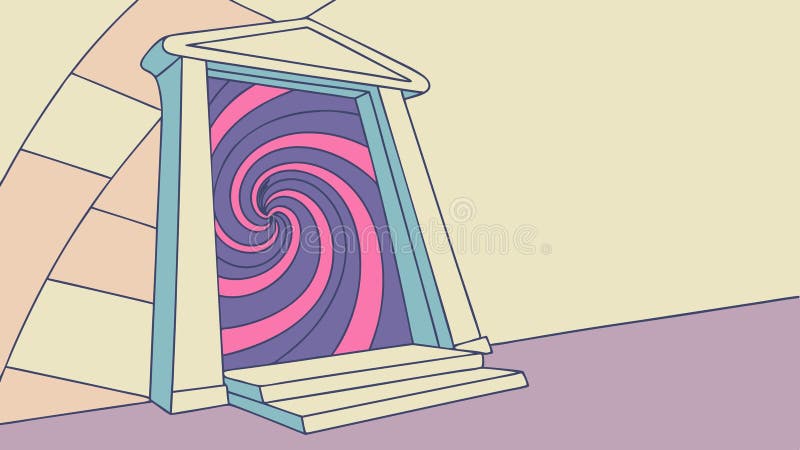 Abstract Portal Swirling Pattern Vector Illustration, vector design Generative AI vector illustration