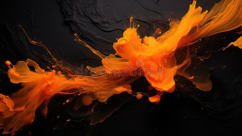 Abstract portocaliu negru aprins stock illustration