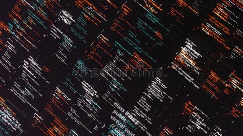 Abstract Programming Code on Digital Screen. Animation Stock Photo - Image  of network, abstract: 212287282