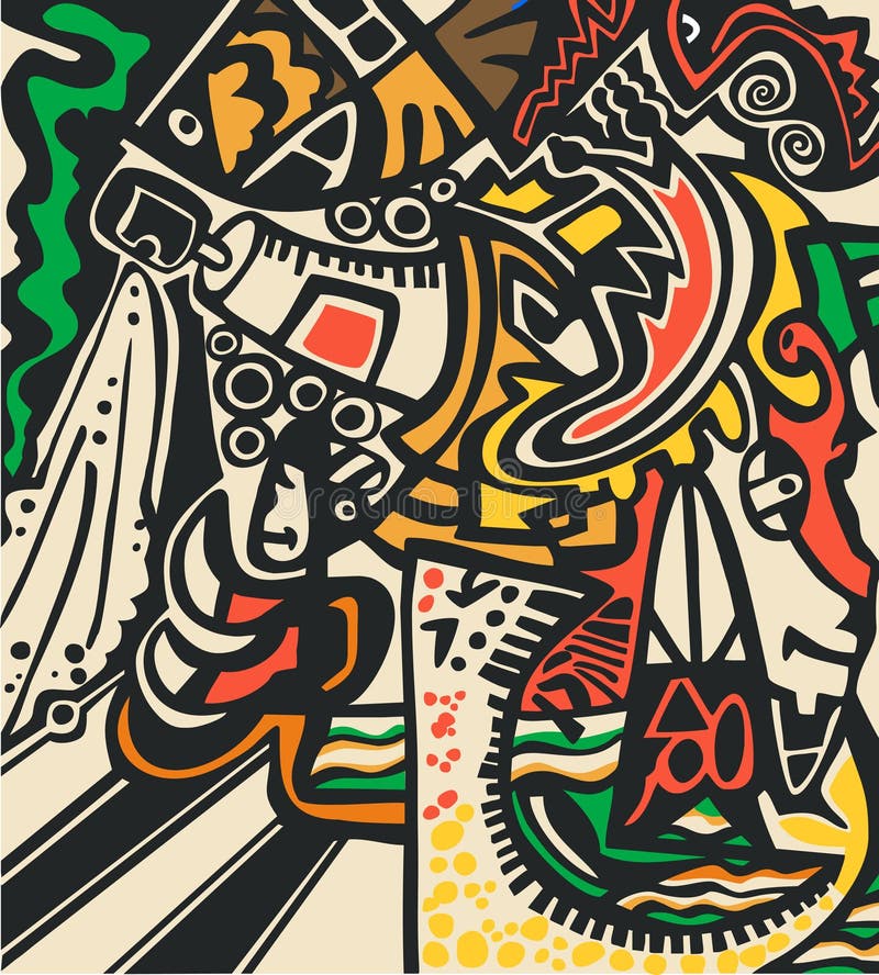 Abstract psychedelic background vector illustration