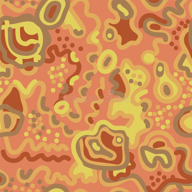 Abstract psychedelic seamless unusual pattern with wave lines royalty free illustration
