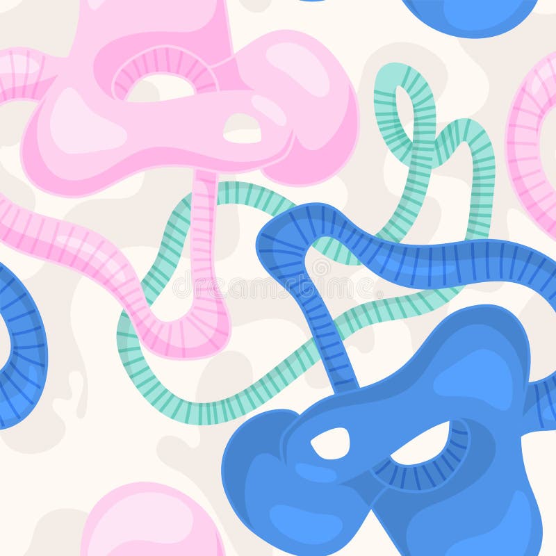 Abstract psychedelic unusual seamless pattern with cretive elements vector illustration