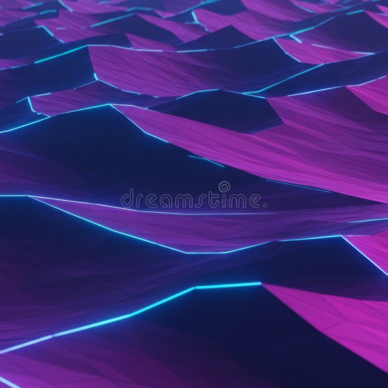 Abstract Purple and Blue Neon Geometric Background royalty free illustration