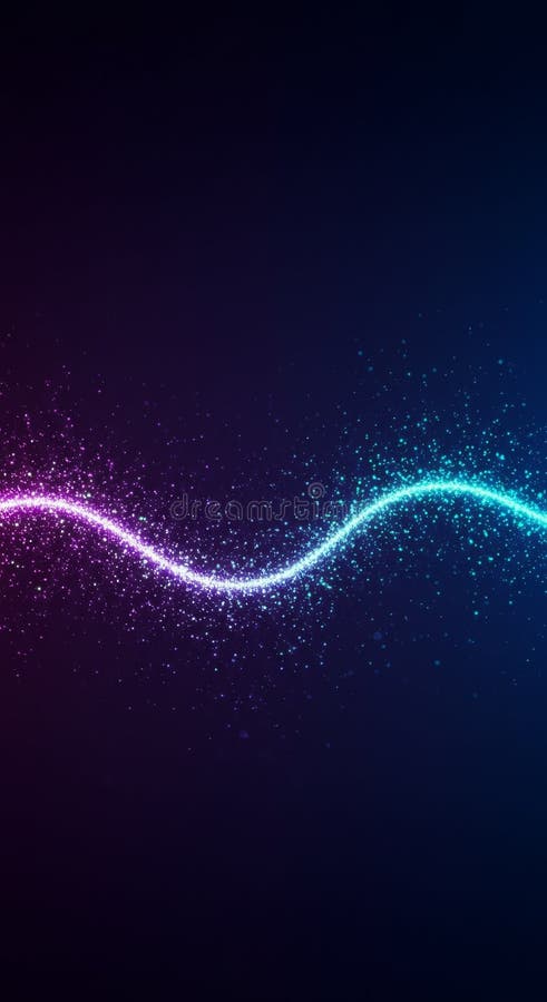 Abstract Purple And Blue Particle Wave Background royalty free illustration