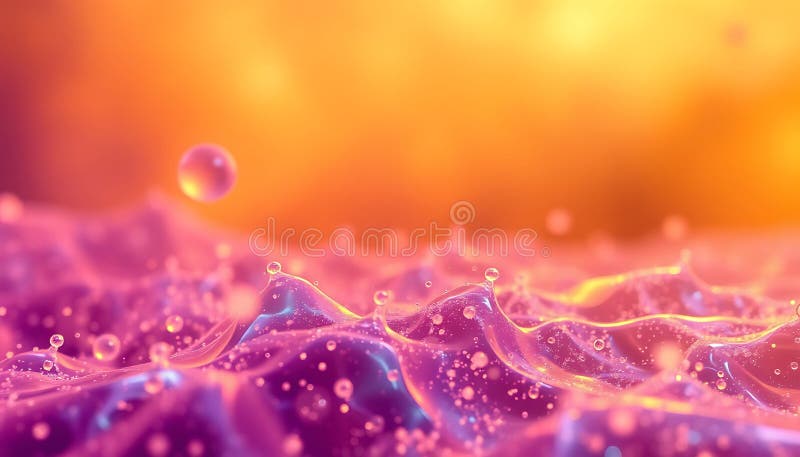 Abstract purple bubbles, playful design, Stock Photo, Generative AI stock illustration