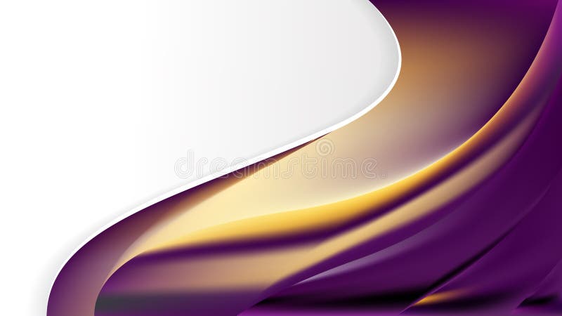 Abstract Purple and Gold Wave Business Background Stock Vector