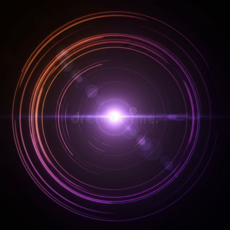 Abstract Purple and Orange Circular Light Effect vector illustration