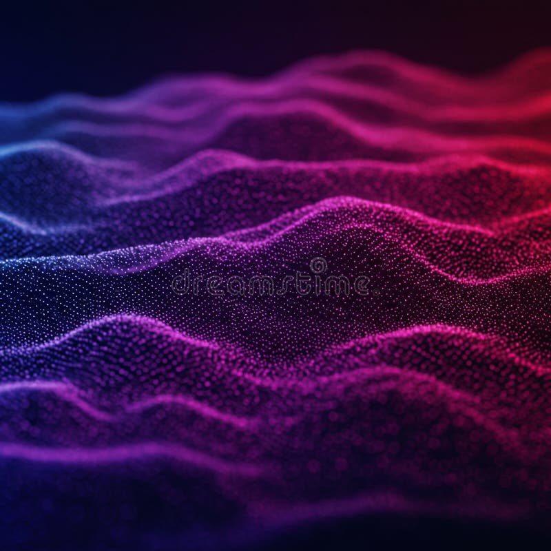 Abstract Purple Pink Blue Particle Waves Background vector illustration