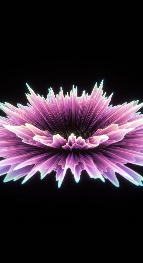 Abstract Purple And Pink Light Explosion Flower vector illustration