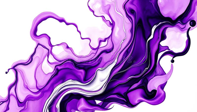 Abstract purple shapes, fluid art, design, texture, background, Stock Photo, Generative AI. Abstract purple shapes in a fluid art style, creating a unique texture, dynamic design, versatile background, and artistic visual element for projects. Stock Photo, Generative AI