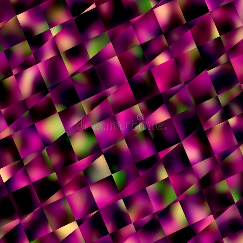 Abstract Purple Square Mosaic Background. Geometric Patterns and Backgrounds. Diagonal Lines Pattern. Blocks Tiles or Squares.