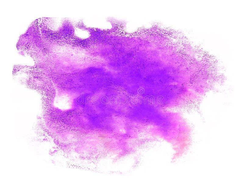 Abstract Purple Stroke Ink Watercolor Brush Water Color Splash P Stock