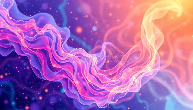 Abstract purple wave flow, fluid art and dynamic, Stock Photo, Generative AI royalty free illustration