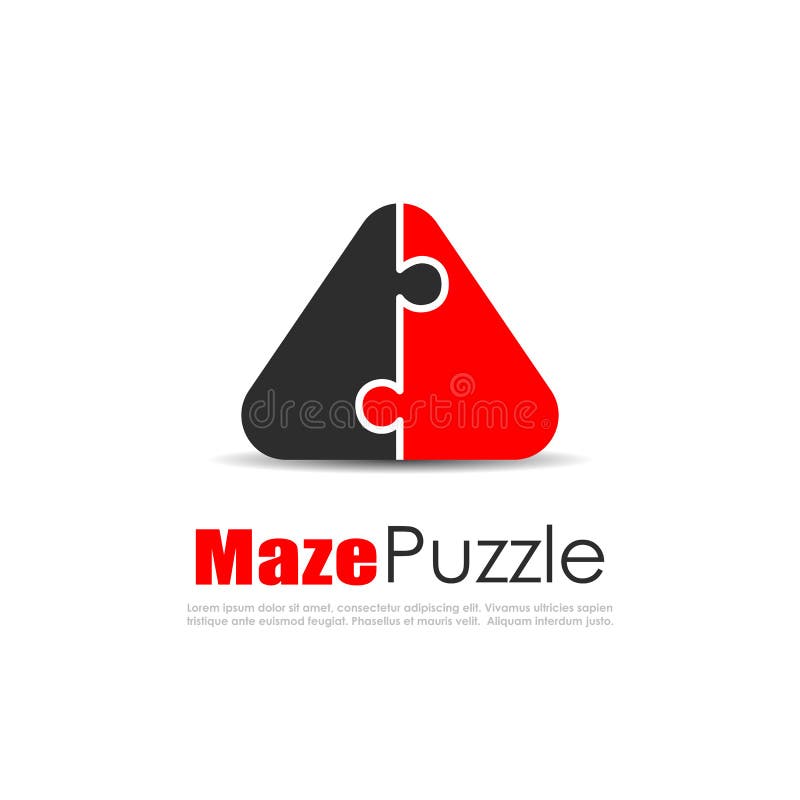 Concept abstract de unitate siglă pentru puzzle stock illustration