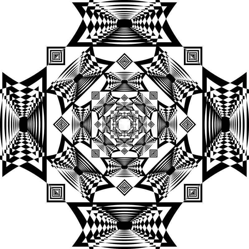 Abstract Pyramid Frame Multiple Perspective royalty free illustration