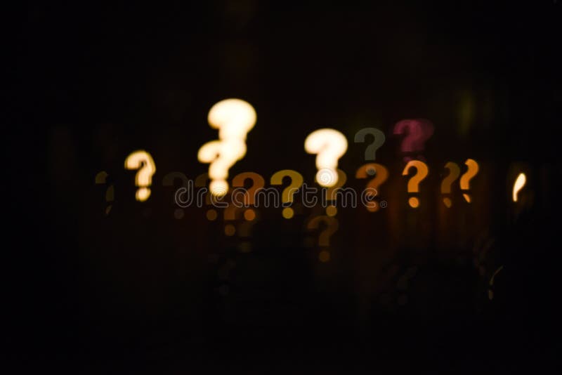 The Abstract question mark shape bokeh background royalty free stock images