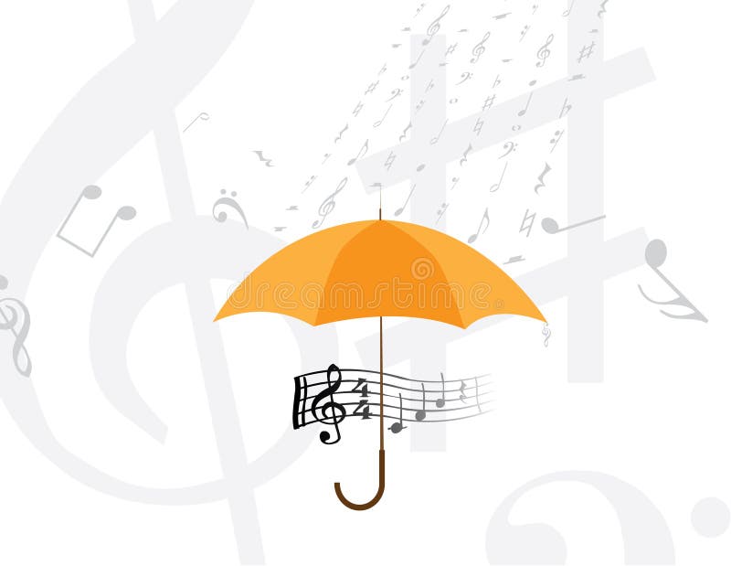 Abstract Rain of Music Notes Stock Illustration Illustration of