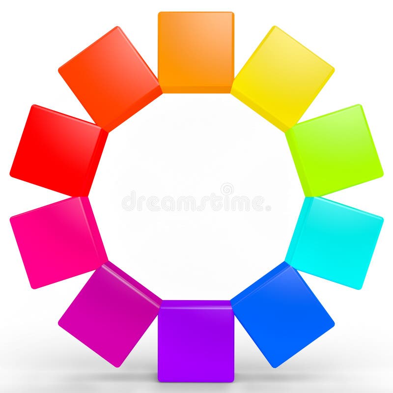 Abstract rainbow background with colored cubes