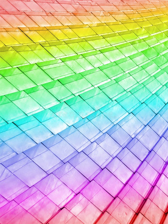 Abstract rainbow metal building, metallic heap frames background. Abstract rainbow metal building, metallic heap frames background