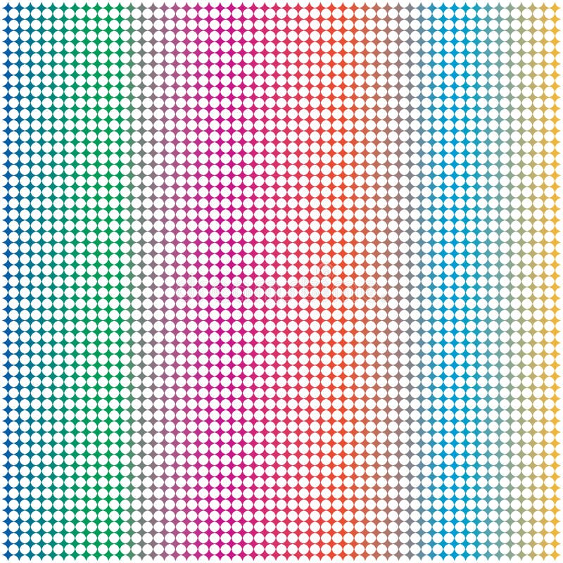 Abstract Rainbow Colorful Circle Dots Mesh Grid Pattern Background royalty free illustration