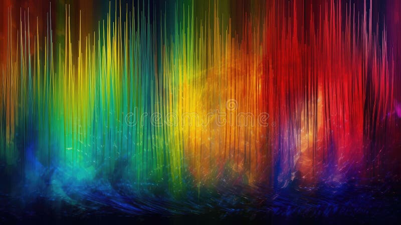 Curcubeul abstract pe suprafața texturată groasă la lumina soarelui, imagine generativă vector illustration