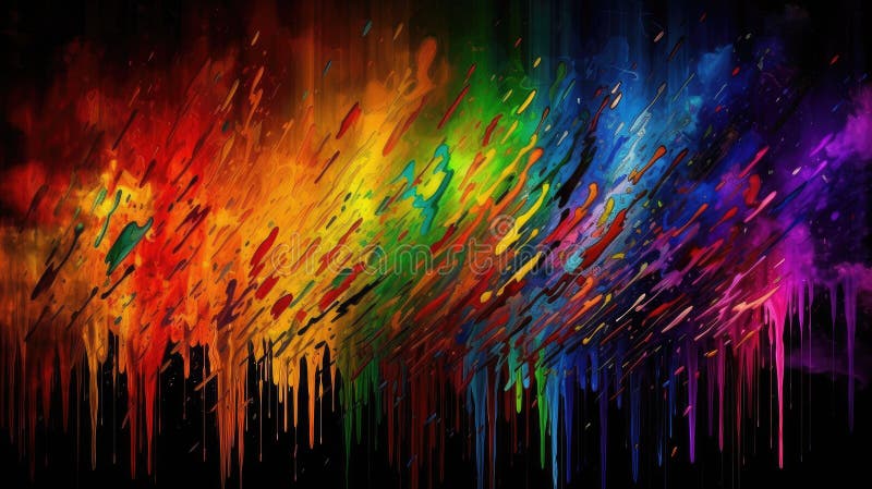 Curcubeul abstract pe suprafața texturată groasă la lumina soarelui, imagine generativă royalty free illustration