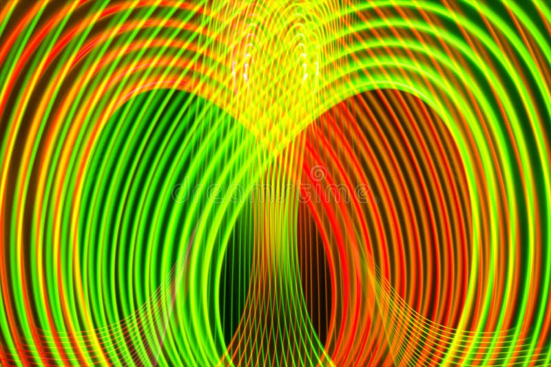 Abstract rainbow neon glowing crossing lines pattern stock illustration