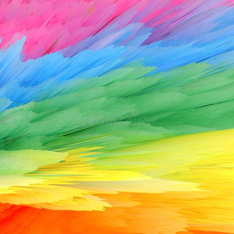 Abstract Rainbow Painting Digital Paper Stock Illustration